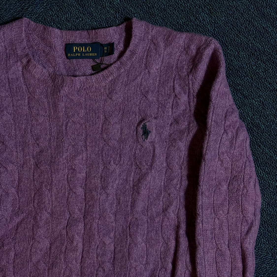 폴로 랄프로렌 퍼플 케이블 니트 상품이미지2