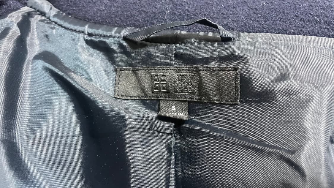 UNIQLO 유니클로 울 더플코트 네이비 S 상품이미지5