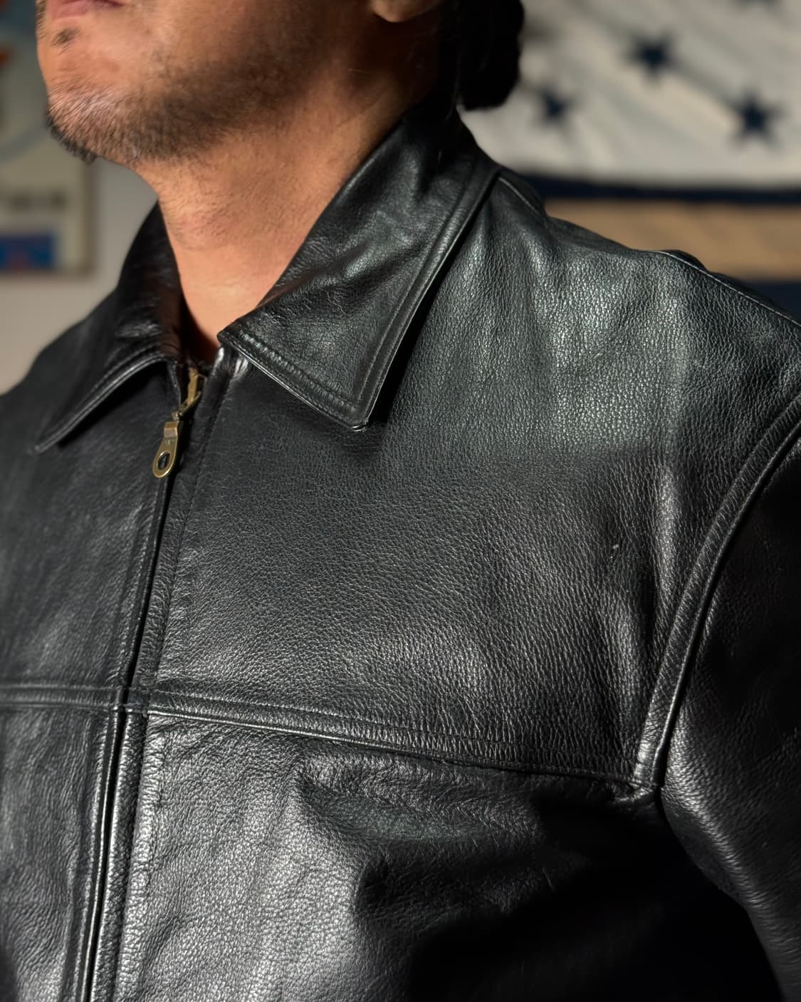 90-00‘s 찰스 클레인 카우하이드 카코트 L 상품이미지9