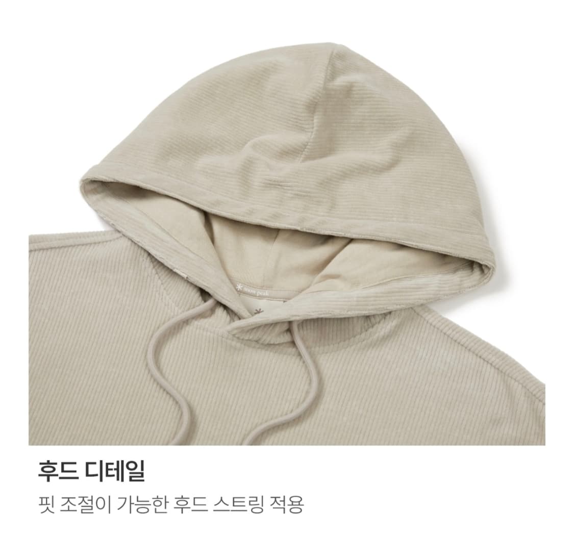 스노우피크 코듀로이후드티 상품이미지4