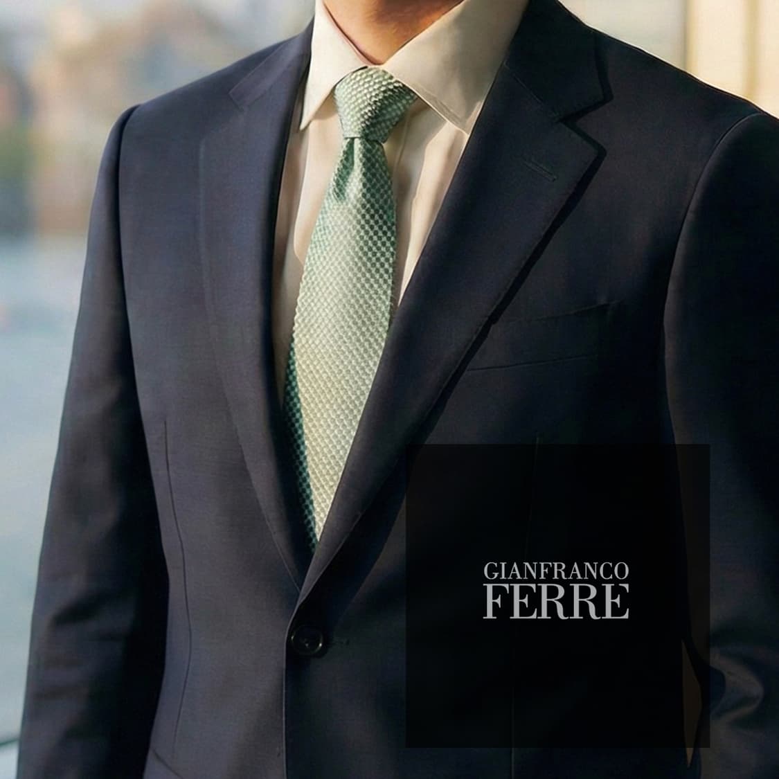 지안프랑코페레 실크 마이크로 텍스처 넥타이 8.6cm A+등급 K1848 상품이미지1