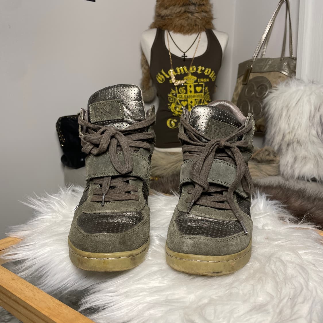 ASH 메탈릭 웨지힐 스니커즈 상품이미지2