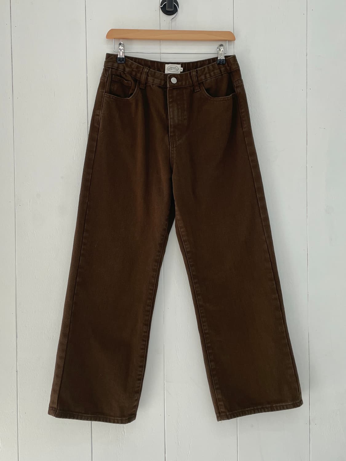 리얼코코 브라운 와이드 데님 팬츠 상품이미지2