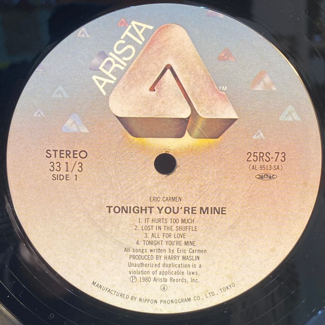 (중고LP-팝록) Eric Carmen -Tonight You 상품이미지4