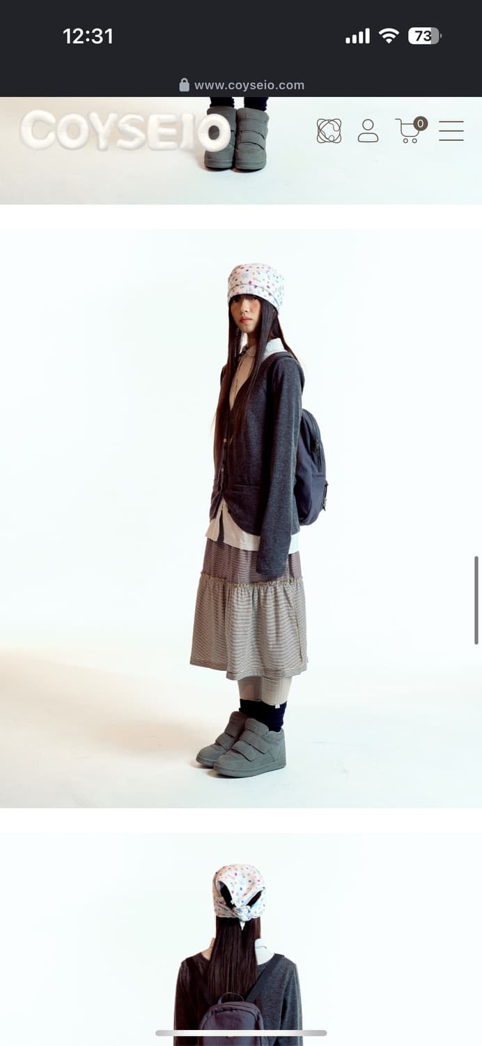 코이세이오 LAYERED SHIRT CARDIGAN DARK GREY 상품이미지3