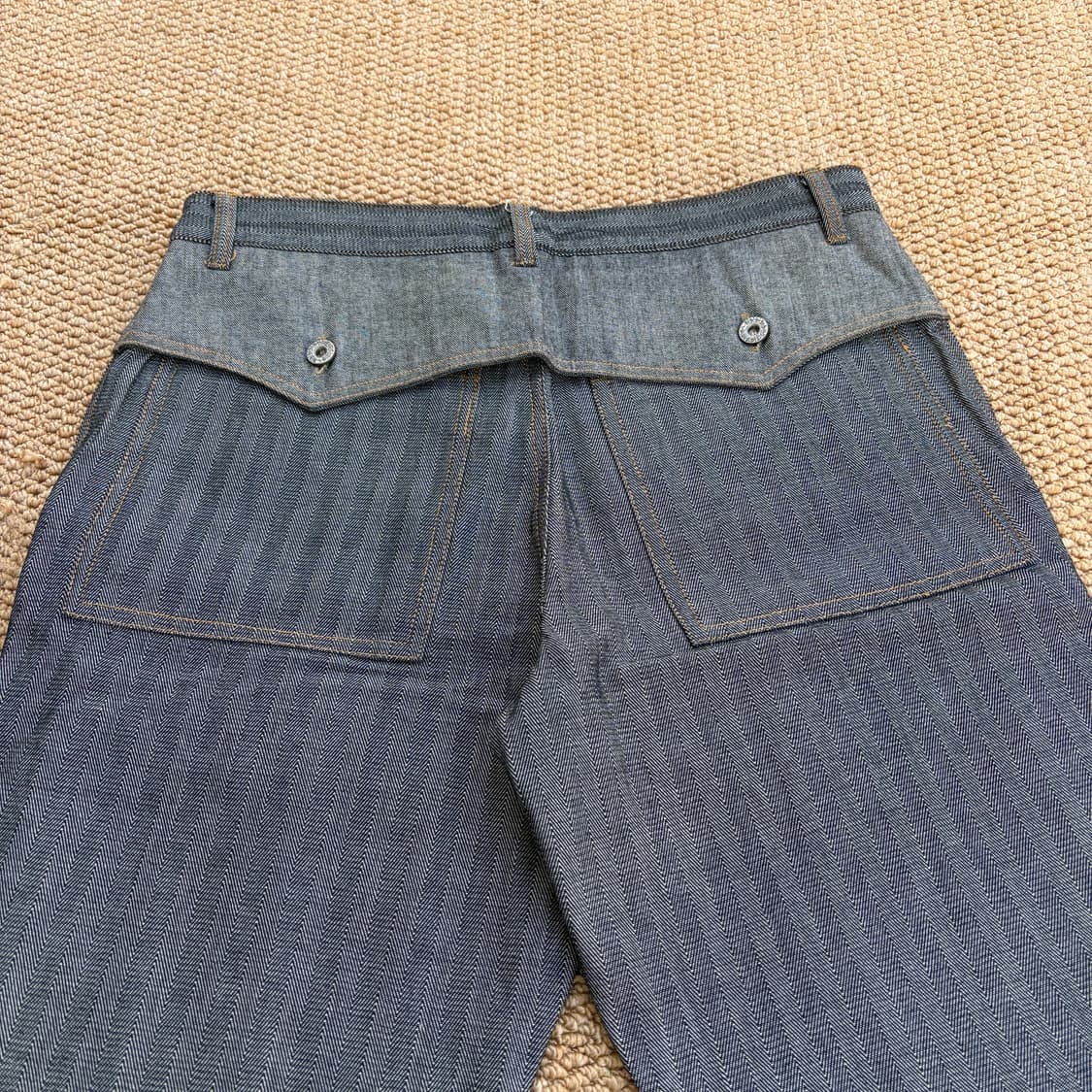 일본판)에비수 헤링본 패턴 포켓 코튼 팬츠 상품이미지3