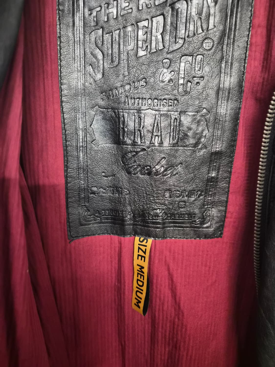 M/100) Superdry 슈퍼드라이 베컴 레더자켓 팝니다 상품이미지5