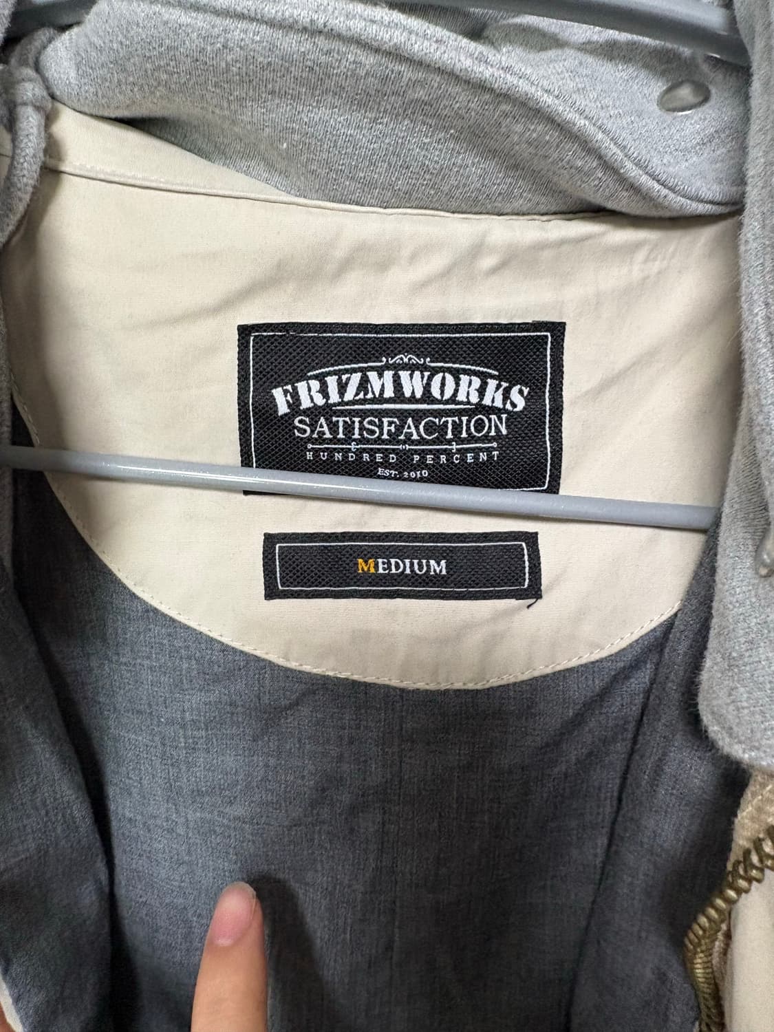 프리즘웍스 m-65 피쉬테일 후드 자켓 (라이트베이지) 상품이미지6