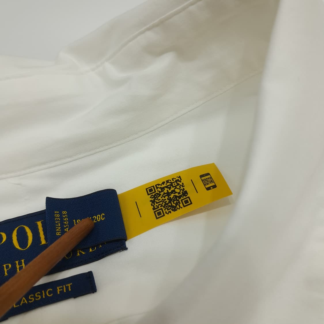 Co710 2XL 폴로 랄프로렌 화이트 QR 긴팔 셔츠 남방 상품이미지5
