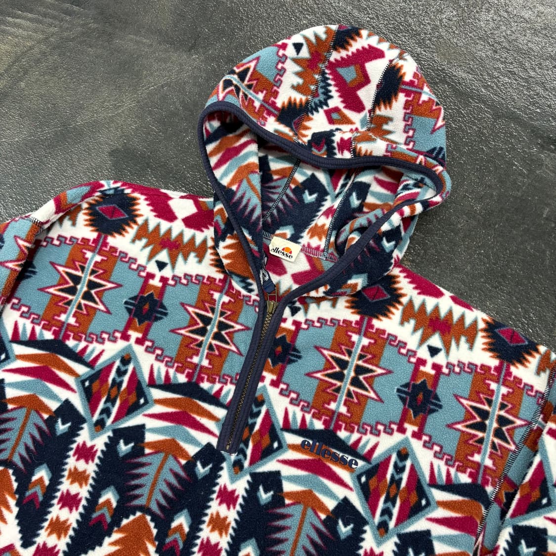 (100)엘레쎄 패턴 후리스 아노락 상품이미지3