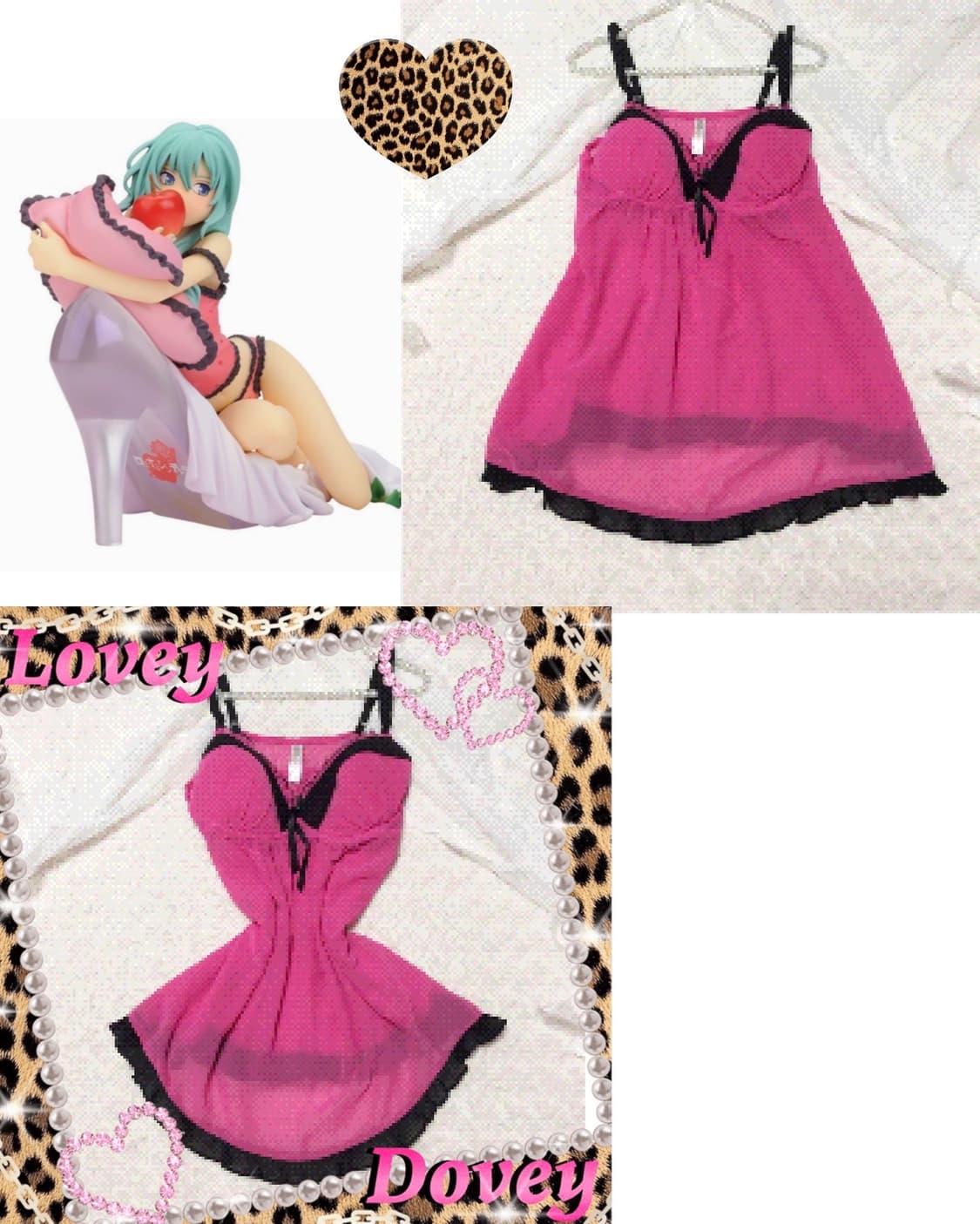 빈티지 로미오와 신데렐라 미쿠st 블랙핑크 캐미솔 상품이미지1