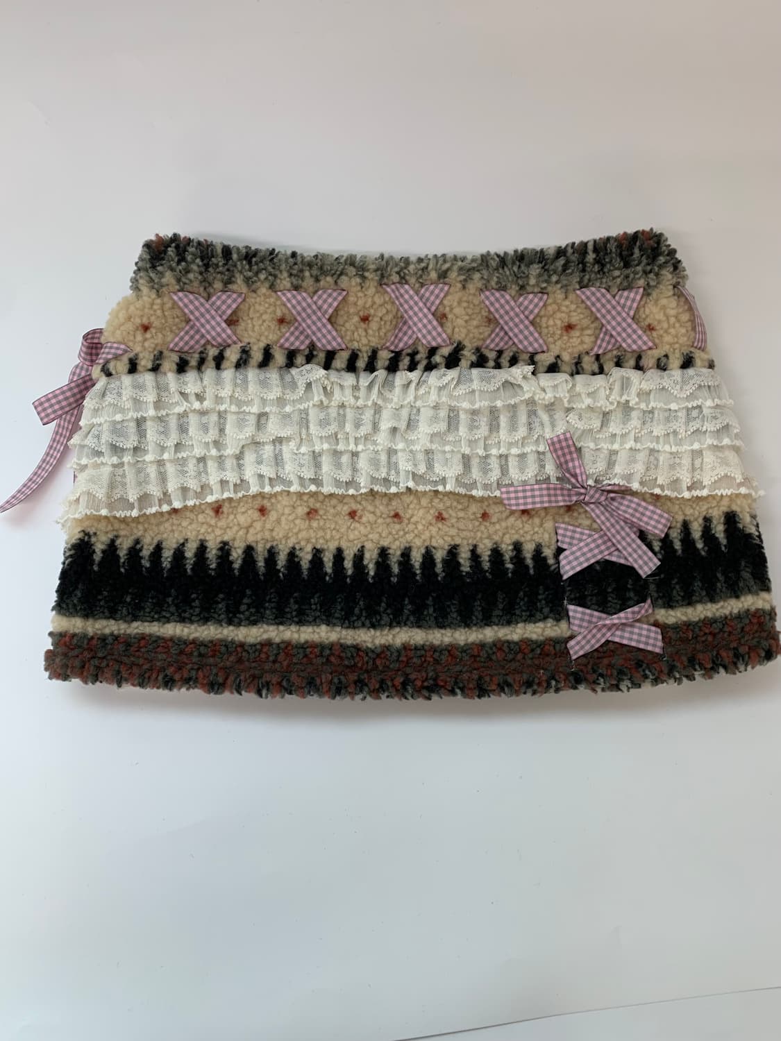 Ribbon & Lace Teddy Skort (Beige) 상품이미지9