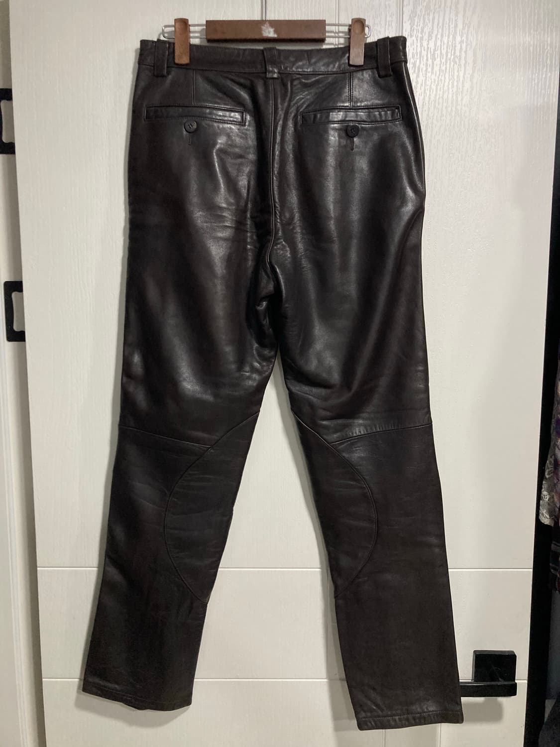 1996AW 이세이미야케 레더 바이커 팬츠 상품이미지6