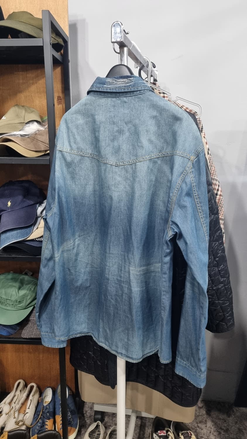 시리즈 FIVER (코오롱정품) 봄가을 똑딱이 데님셔츠 xL(105) 상품이미지3