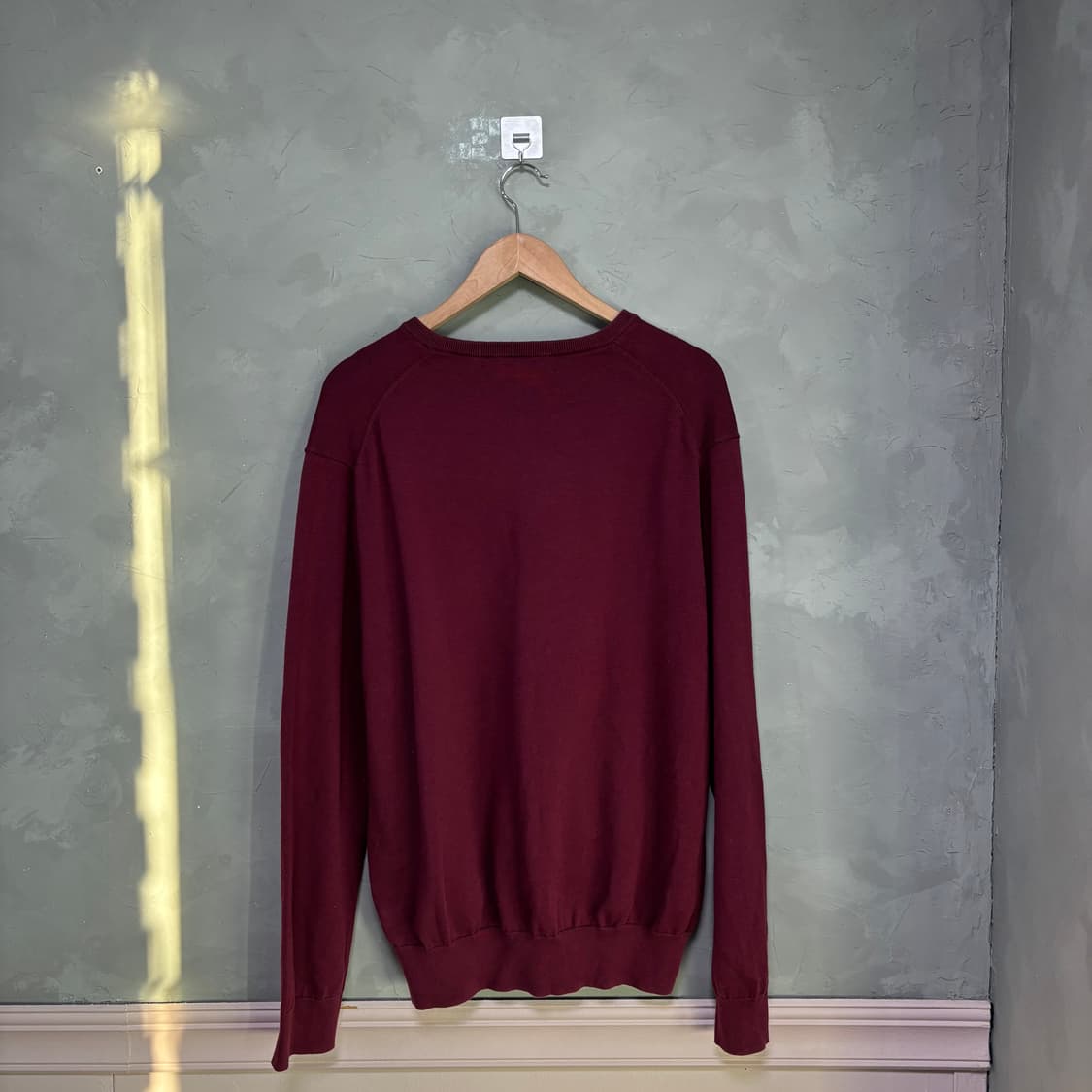 폴로 랄프로렌 피마코튼 브이넥 니트 버건디 상품이미지4