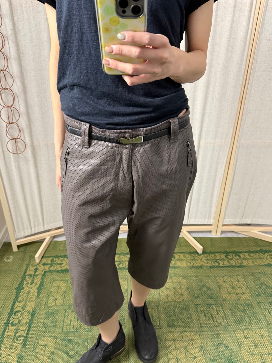 YEVS 레더 7부 팬츠 상품이미지2
