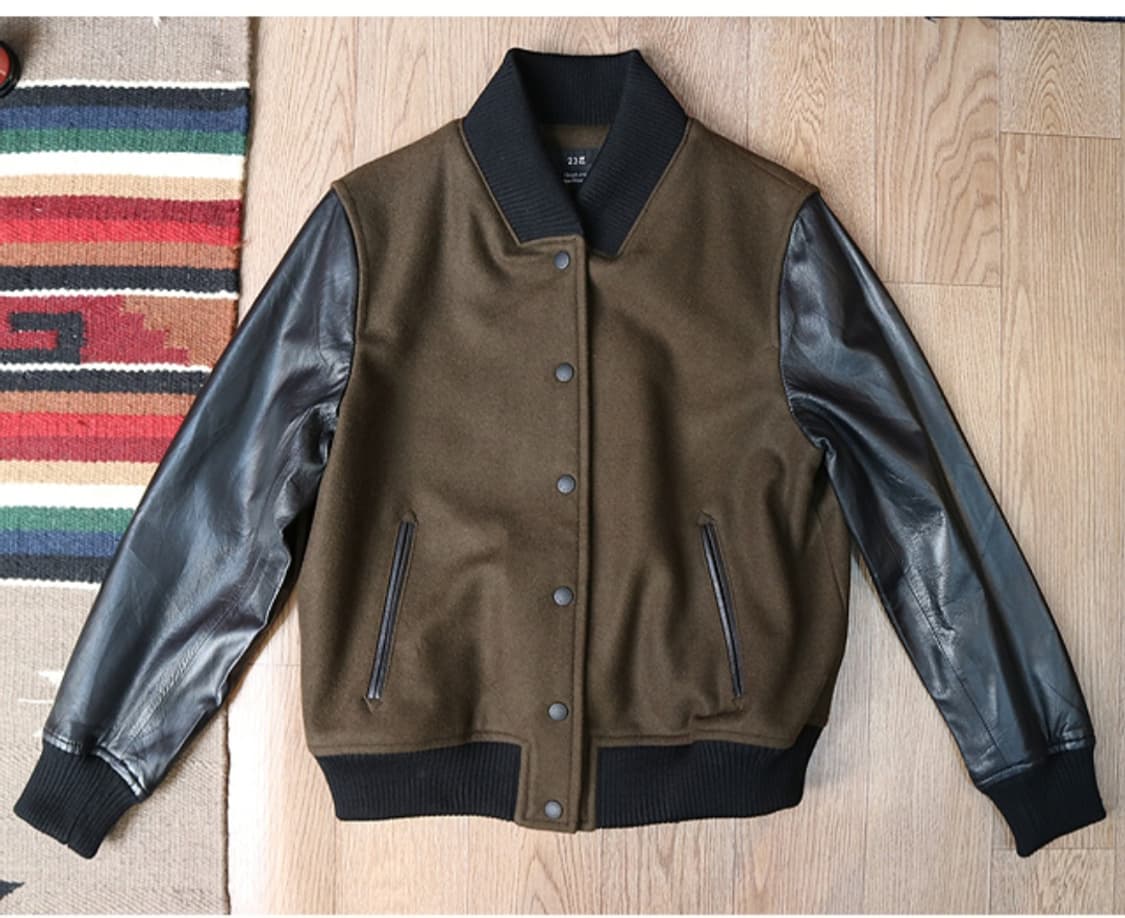 일본판 23KU 울+가죽 바시티 자켓
우먼M 상품이미지1