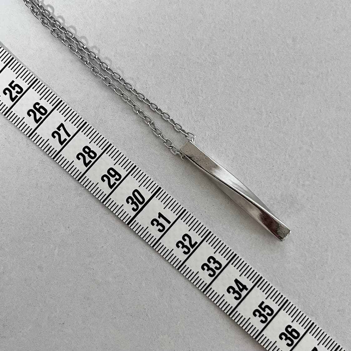 베이직 트위스트 직사각 체인 목걸이 상품이미지3