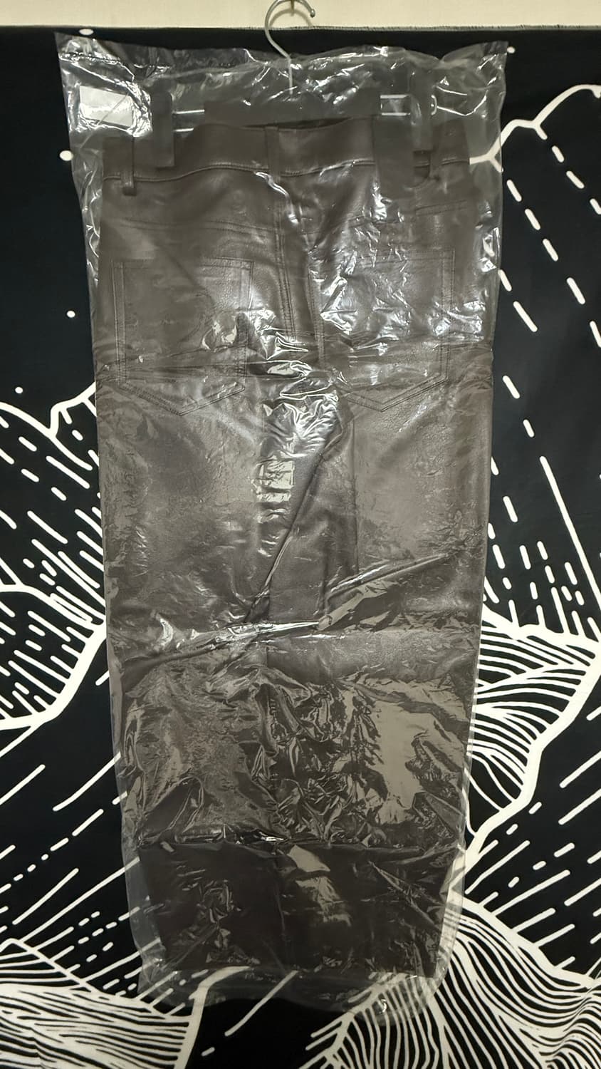 노이어 빈티지 레더 스트레이트 팬츠(브라운)  상품이미지6