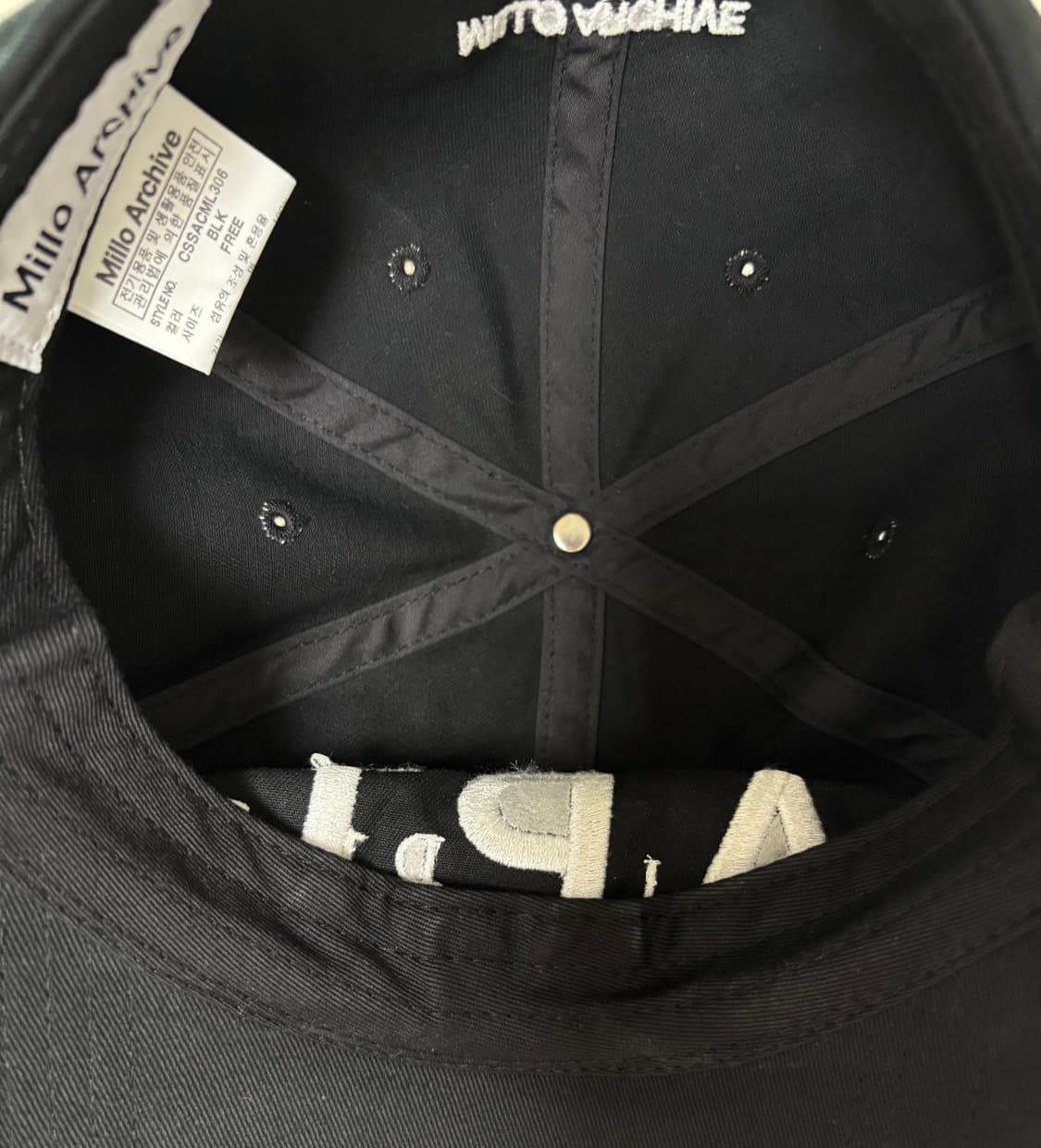 밀로아카이브 오마주 블럭 뉴 볼 캡 [블랙] 상품이미지5