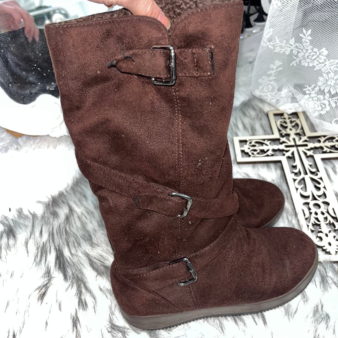 빈티지 벨트 포인트 부츠 상품이미지3