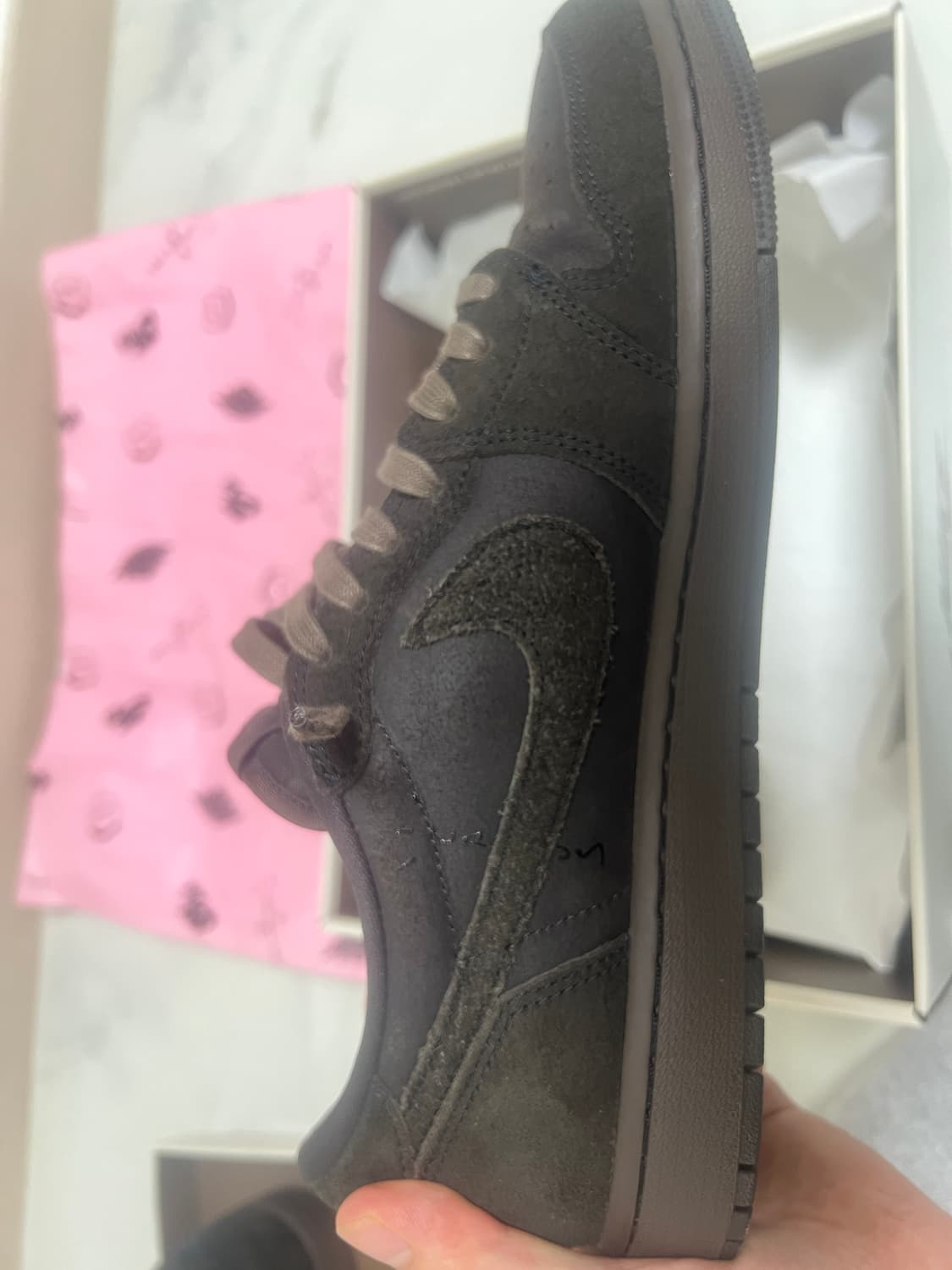 트래비스 스캇 조던1 로우 벨벳브라운 295 판매 상품이미지5