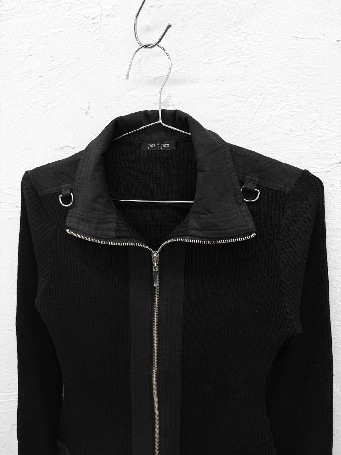 pas a pas 하이넥 투웨이 니트집업 상품이미지2