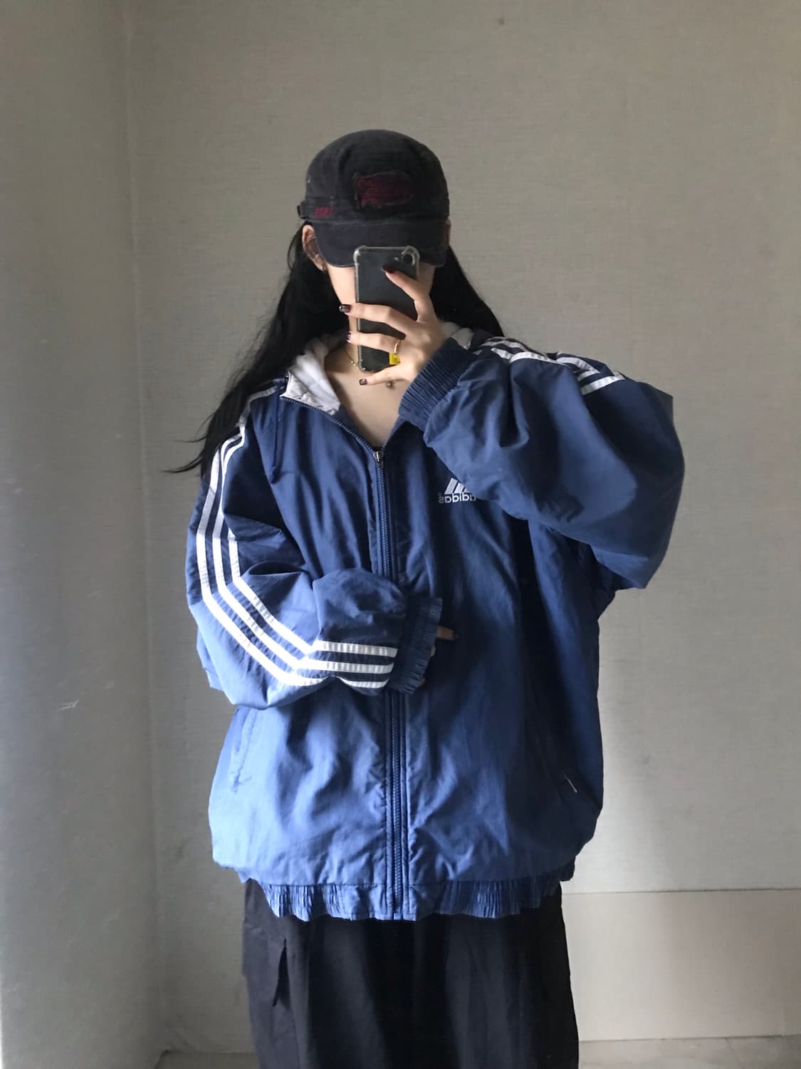 아디다스 90s 네이비 누빔 패딩 상품이미지1