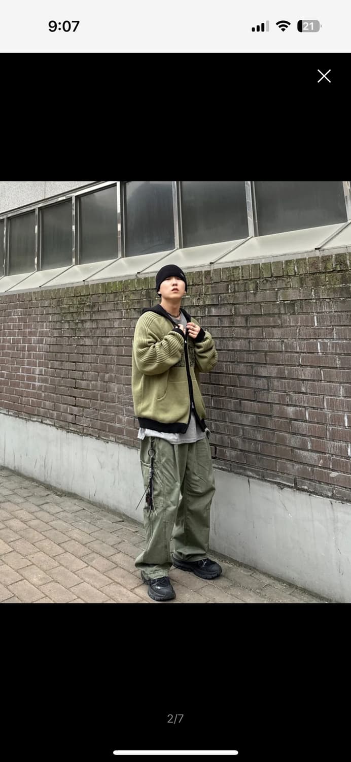 [L]엑스톤즈 카시아 더블 포켓 워싱 코튼 팬츠 (KHAKI) 상품이미지2