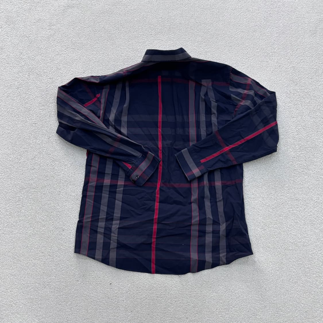 XL 빈티지 남성 체크패턴 긴팔 카라 셔츠 0622E2 상품이미지2