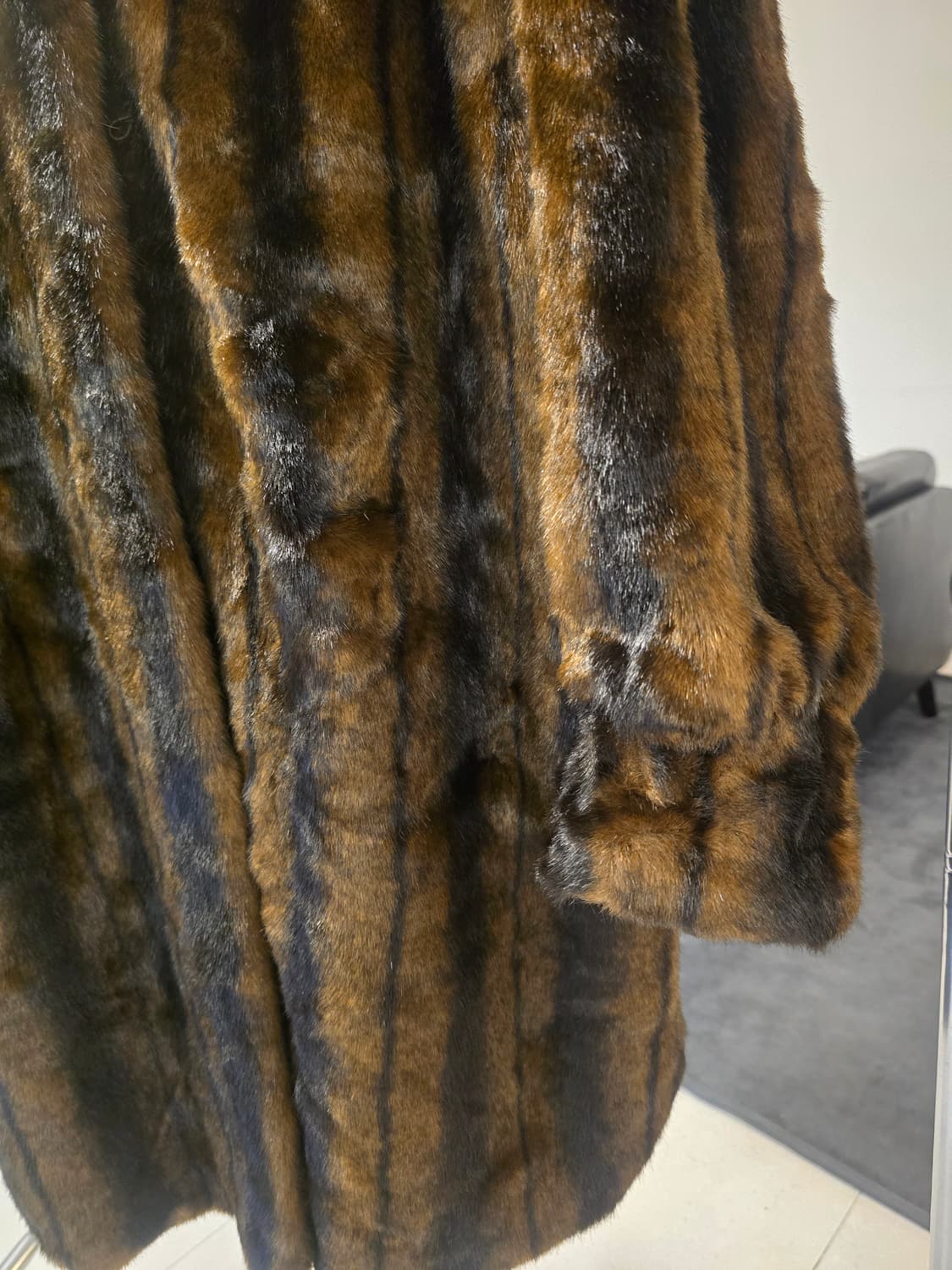 Dongil  Fur 밍크롱코트 브라운 상품이미지4