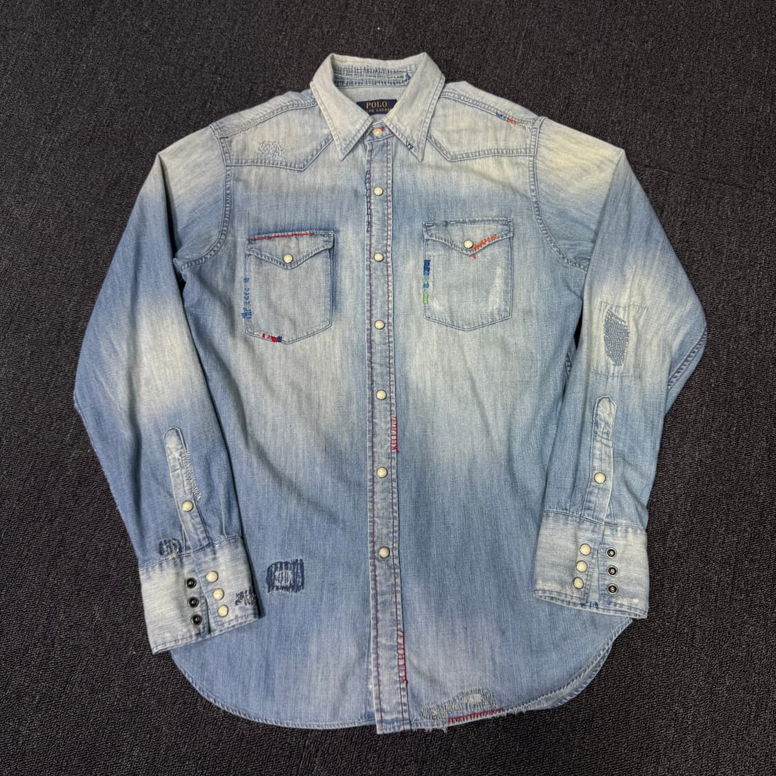 폴로 랄프로렌 해변 자수 웨스턴 셔츠 상품이미지5