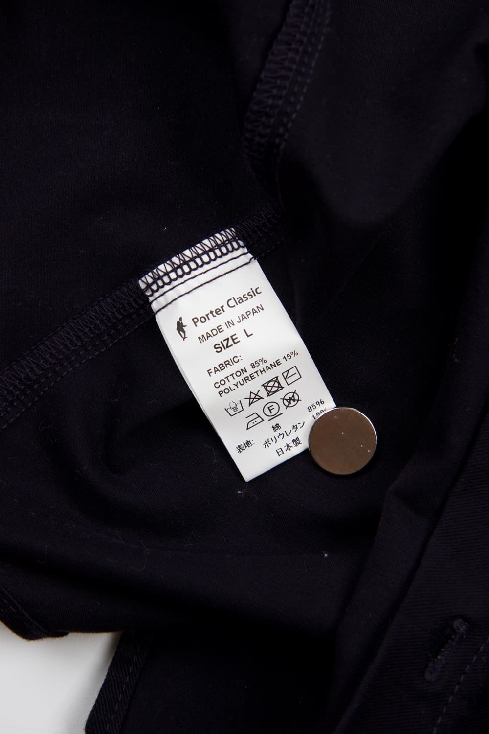PORTER CLASSIC 스트레치 셔츠 블랙  상품이미지8