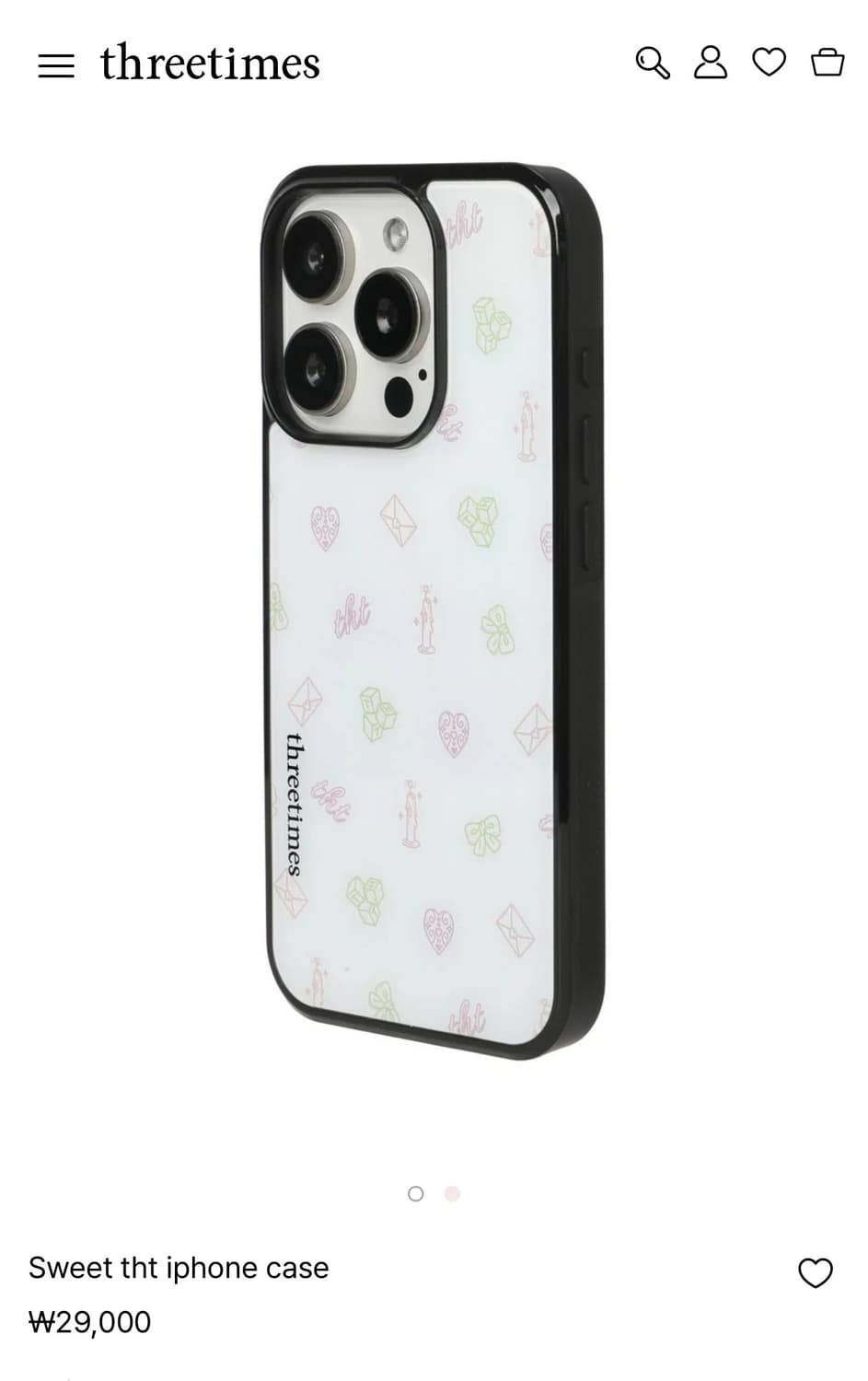 아이폰 15플러스) 쓰리타임즈 아이폰 케이스 sweet tht case 상품이미지3