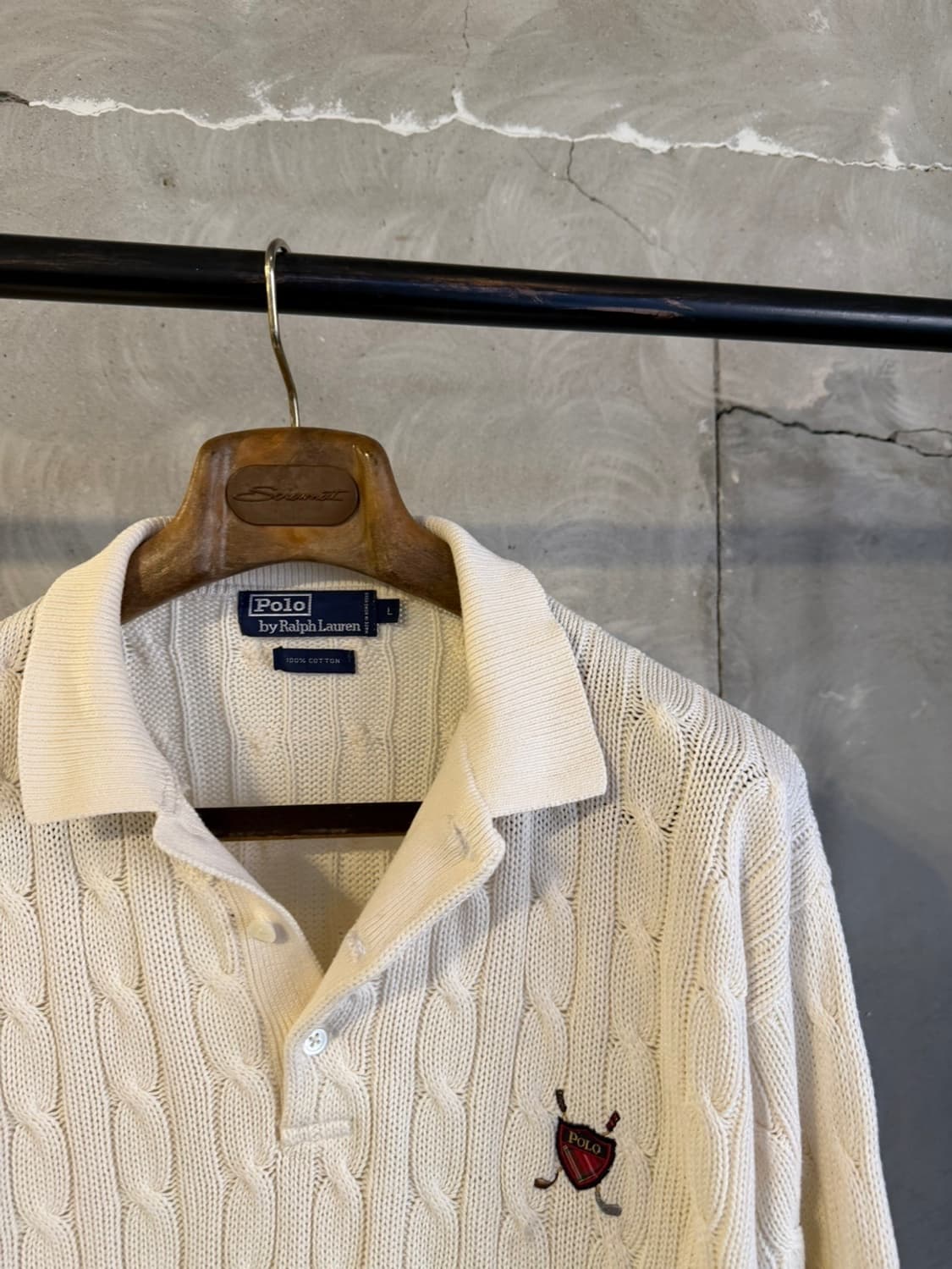 랄프로렌 90s케이블 니트 남성105 상품이미지3