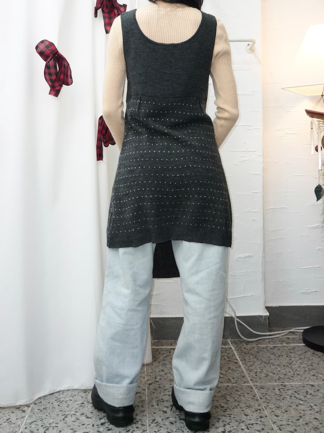 button pocket knit bustier 상품이미지4