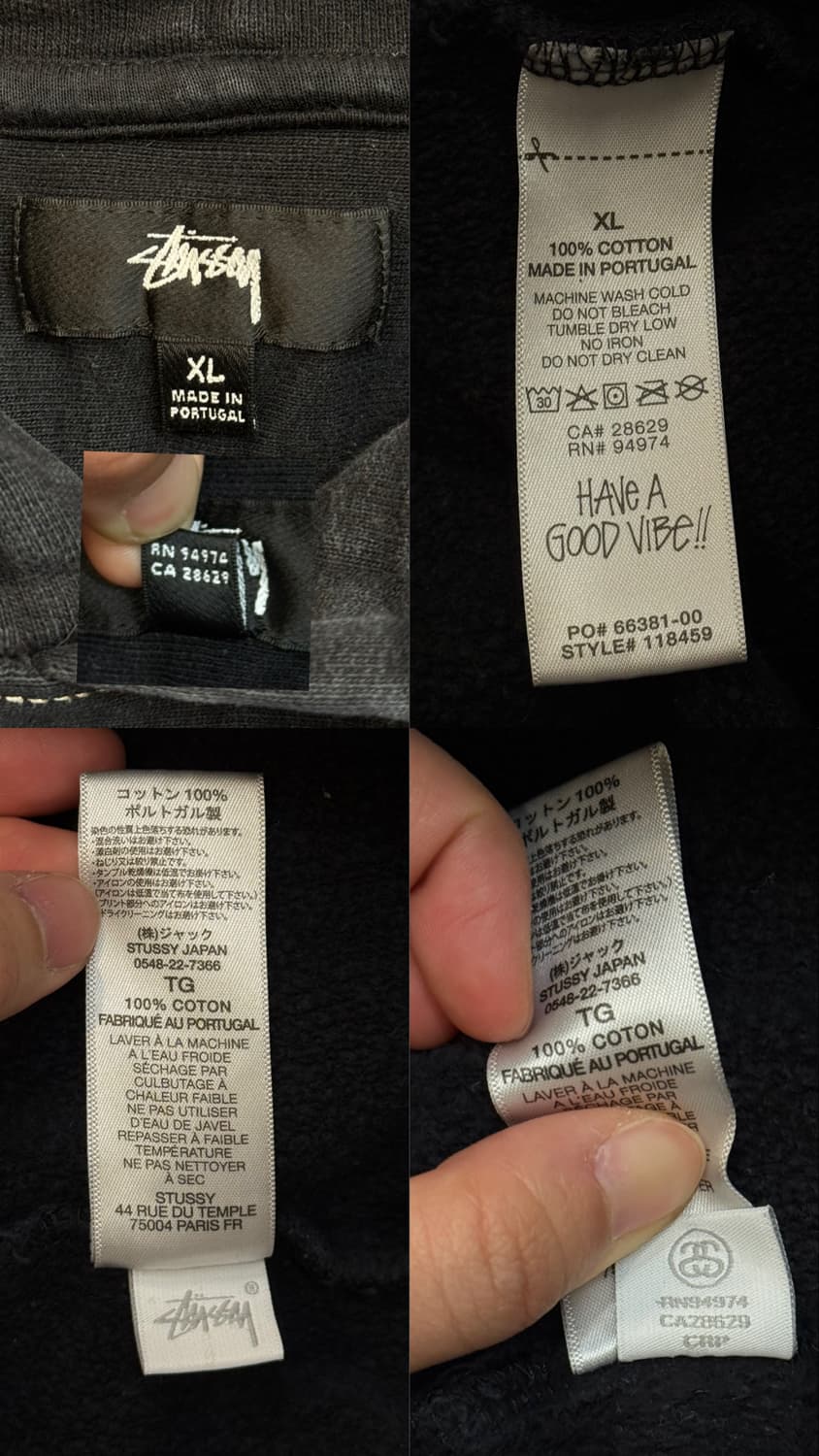 스투시 콘트라스트 스티치 라벨 후드 상품이미지10