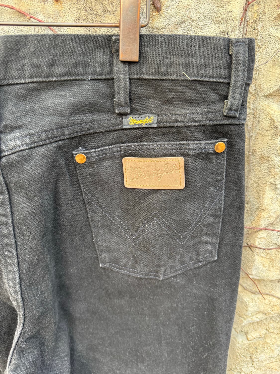 90s 랭글러 빈티지 936wbk 카우보이컷 블랙 데님 팬츠 블랙진 상품이미지6