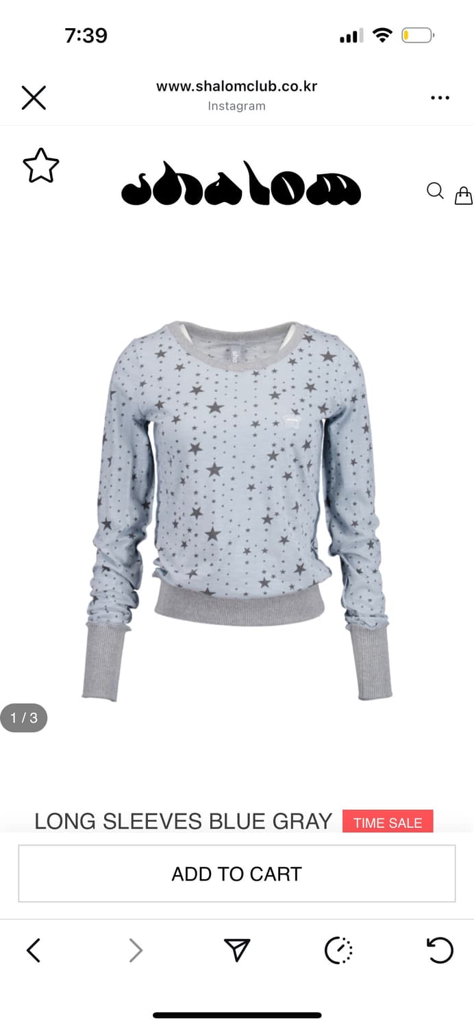 샬롬클럽 롱슬리브 블루그레이 상품이미지1