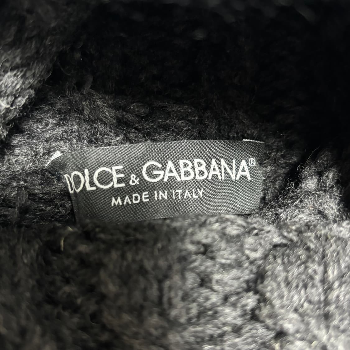 100 돌체앤가바나 챠콜 목폴라 케이블 니트 상품이미지4