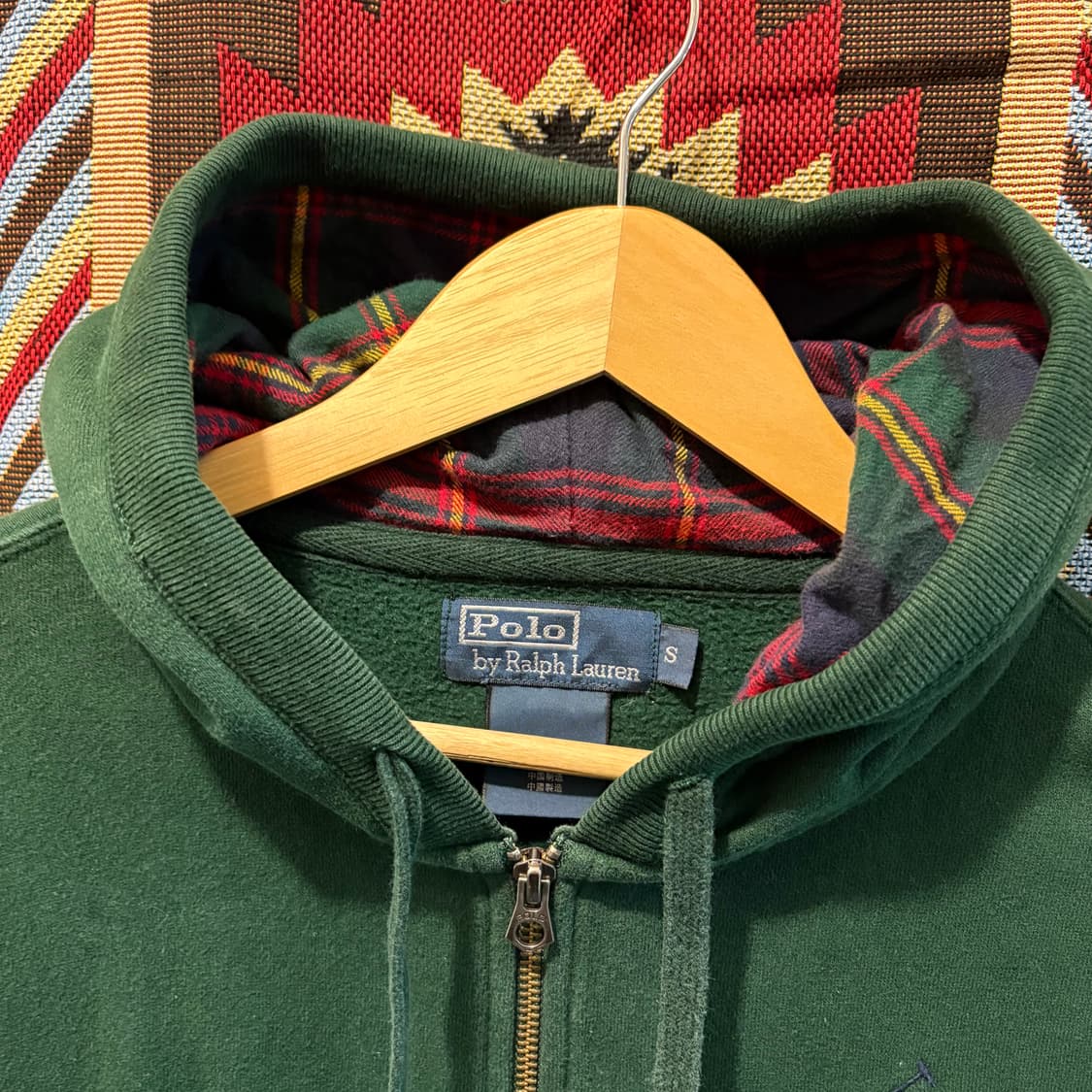 폴로 빅포니3 체크후드 투웨이 후드집업 상품이미지3