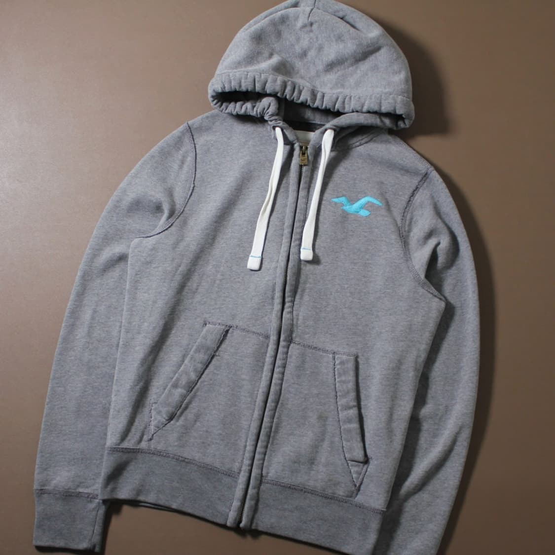 Hollister 홀리스터 그레이 기모 후드집업 상품이미지4