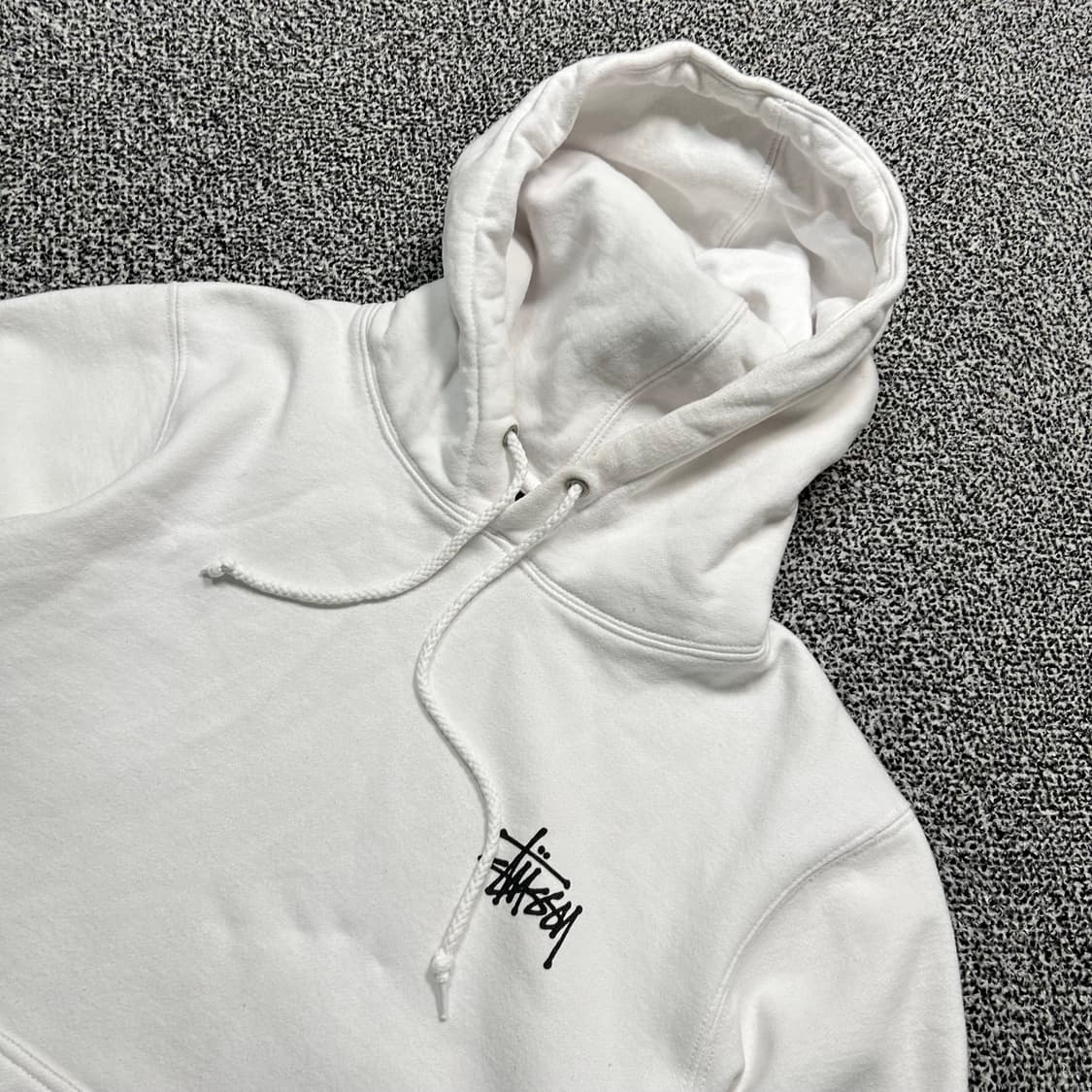 스투시(Stussy)베이직 화이트 후드티 상품이미지2