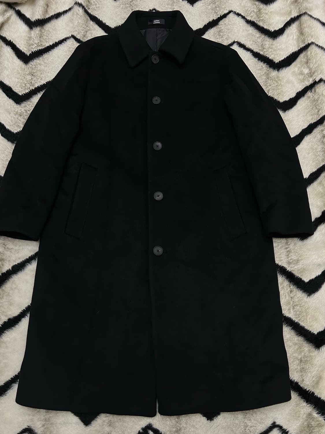 [L]무신사스탠다드 캐시미어 블렌드오버핏 맥 코트/블랙 상품이미지4