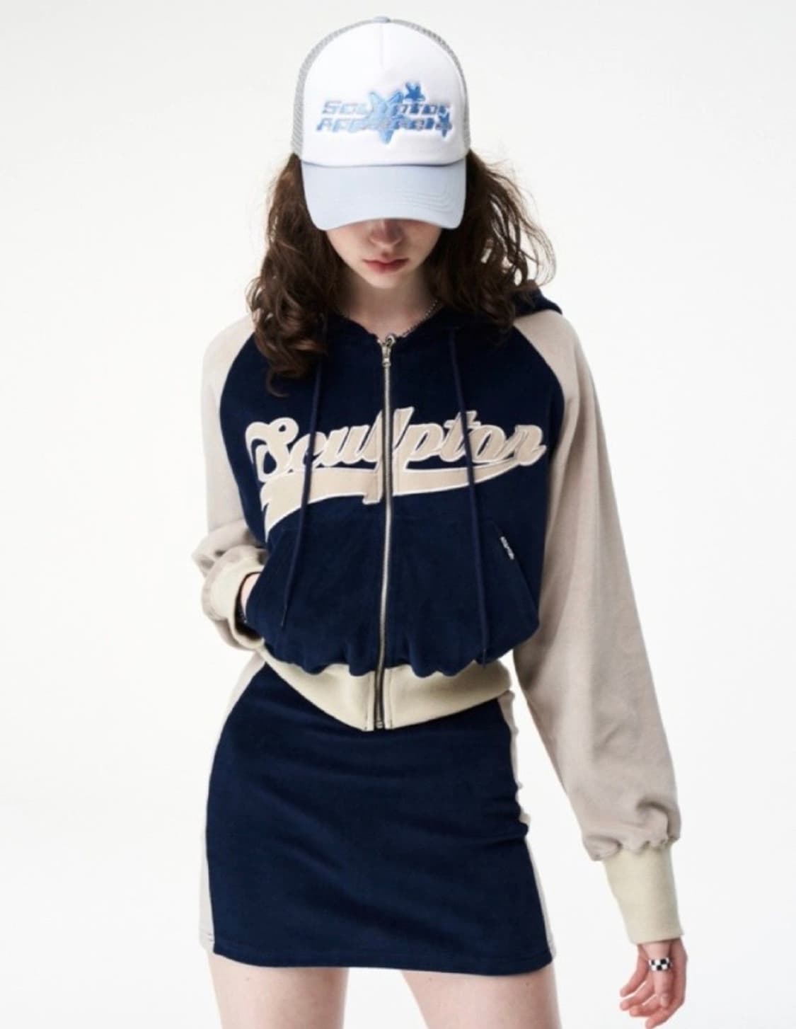 스컬프터 크롭 후드집업 상품이미지2