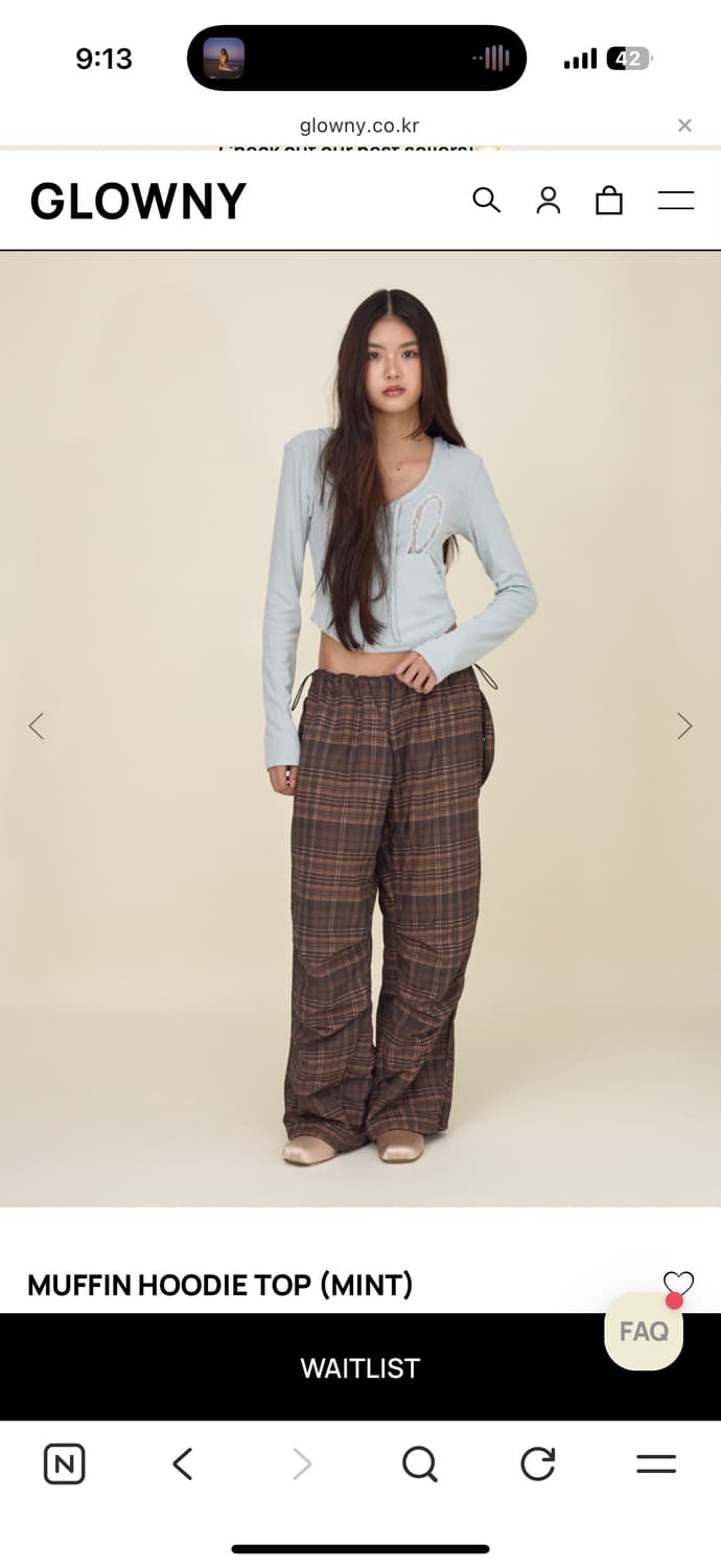 글로니 머핀 후드탑 민트 구합니다 상품이미지1