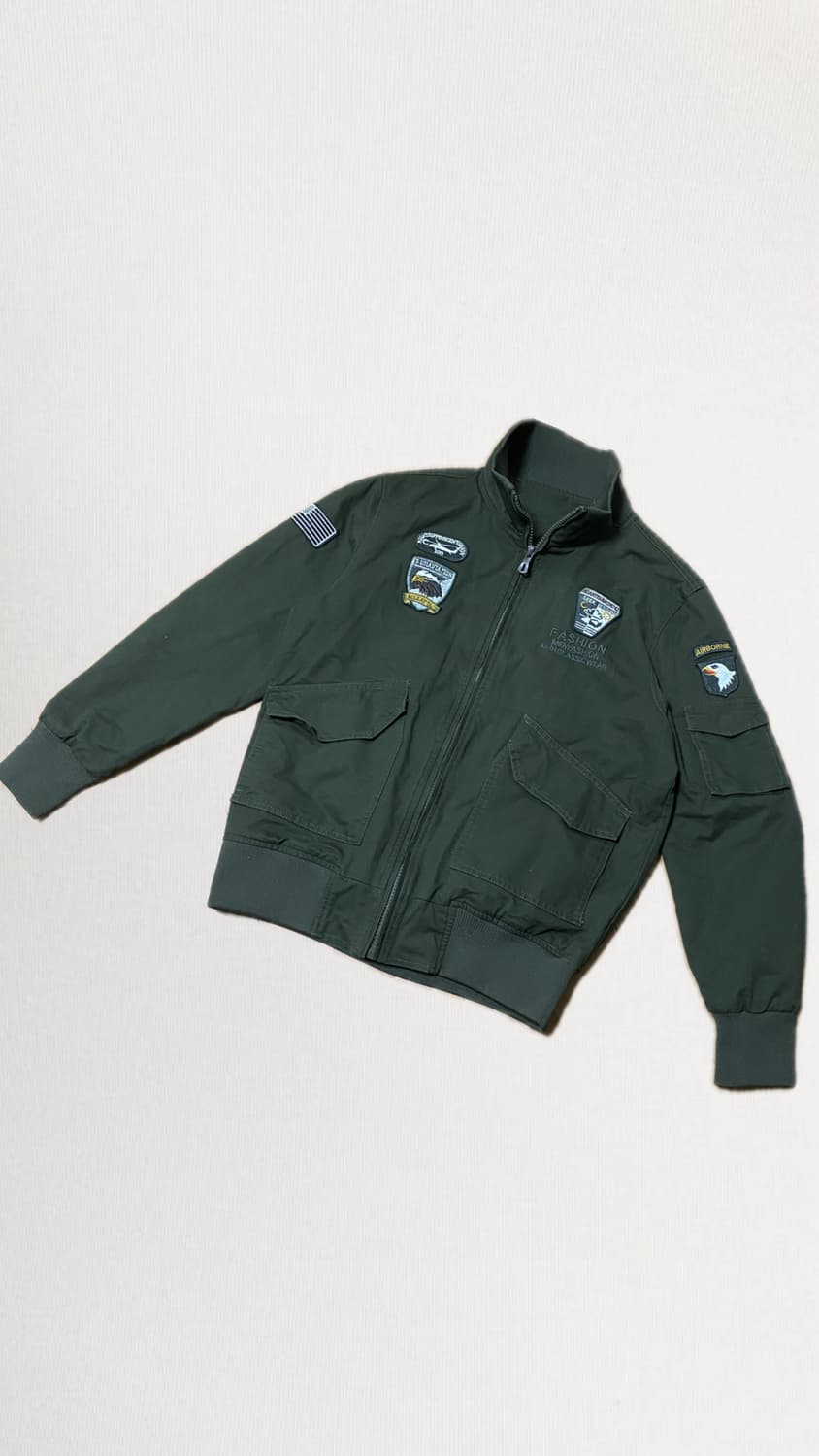 밀리터리 점퍼 카키 XL 상품이미지1