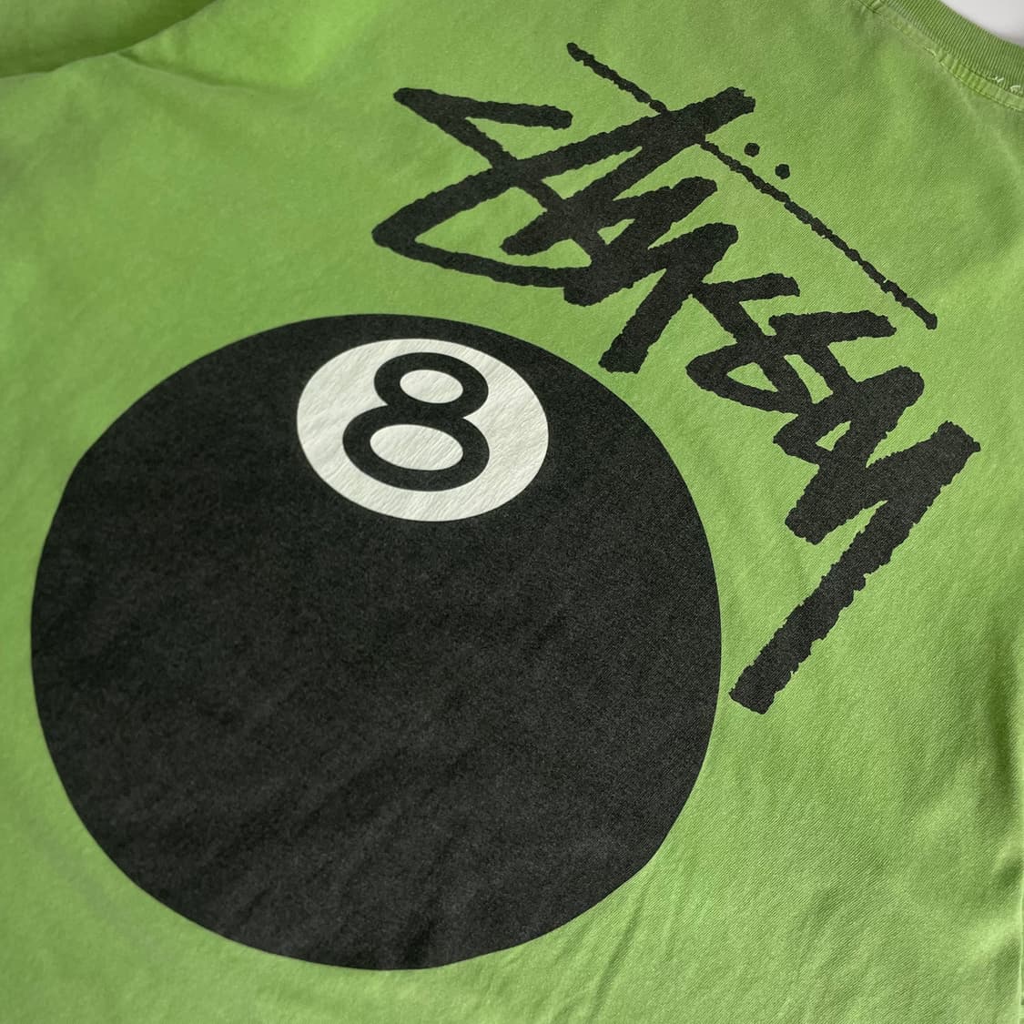 Stussy 스투시 그린 피그다이 8볼 반팔티 상품이미지1