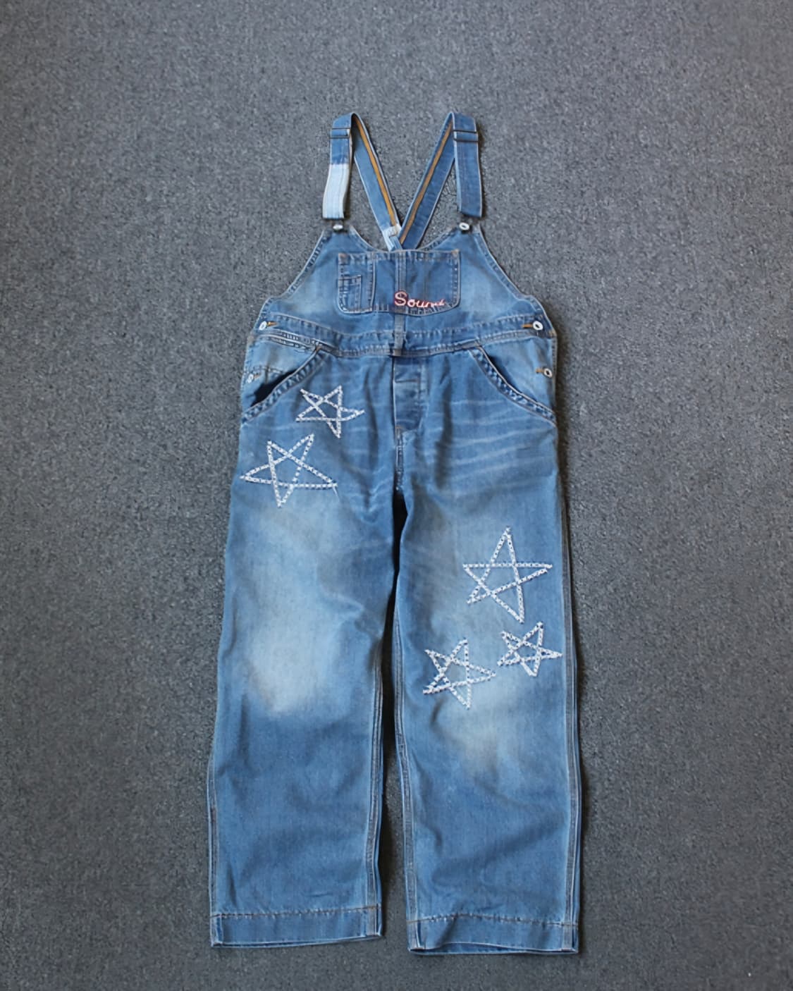 Rough 빈티지 데님 멜빵 오버롤 상품이미지1