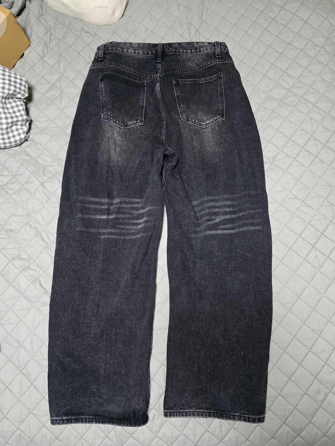 [L] 어널러코드 리자드 와이드데님팬츠 흑청 상품이미지2